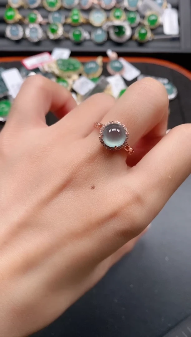 银S925镶嵌戒指翡翠1111