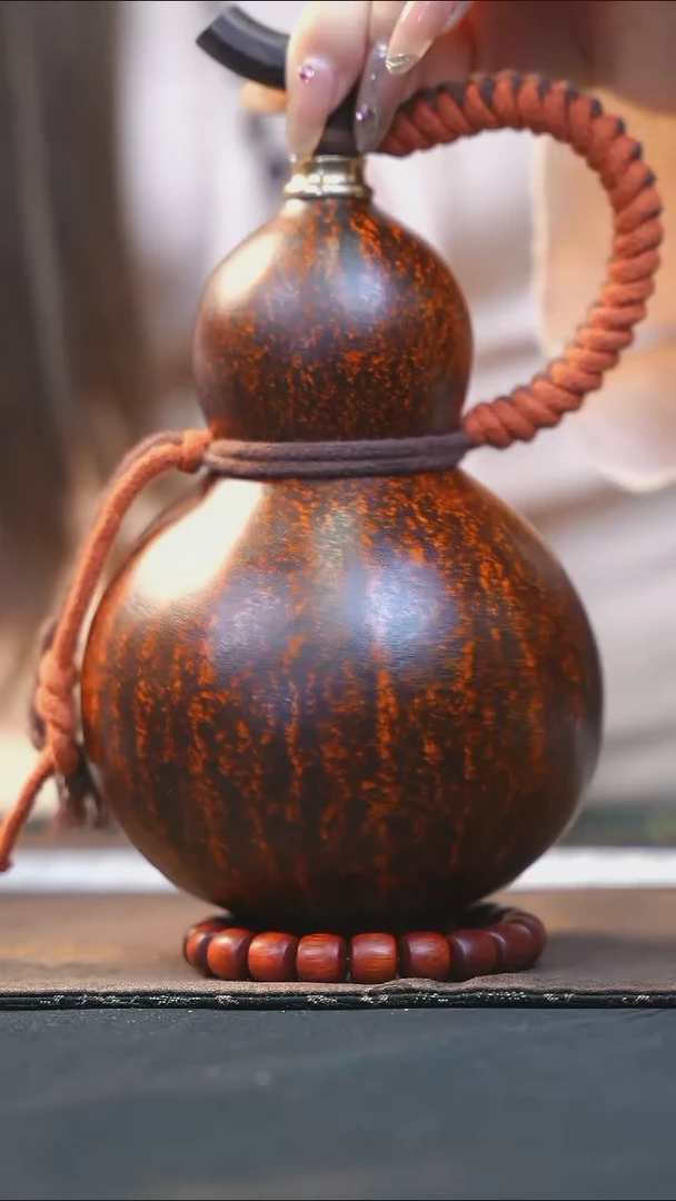 【闪购商品】WY217大漆酒葫芦不包手串及旋转底座