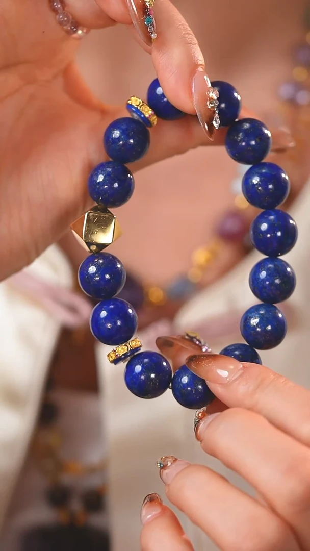 未镶嵌青金石手串F439 瓷蓝 青金石 手串