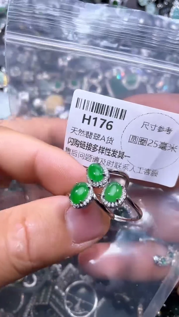 【闪购商品】翡翠颈饰未镶嵌H176戒指 多样性发其一