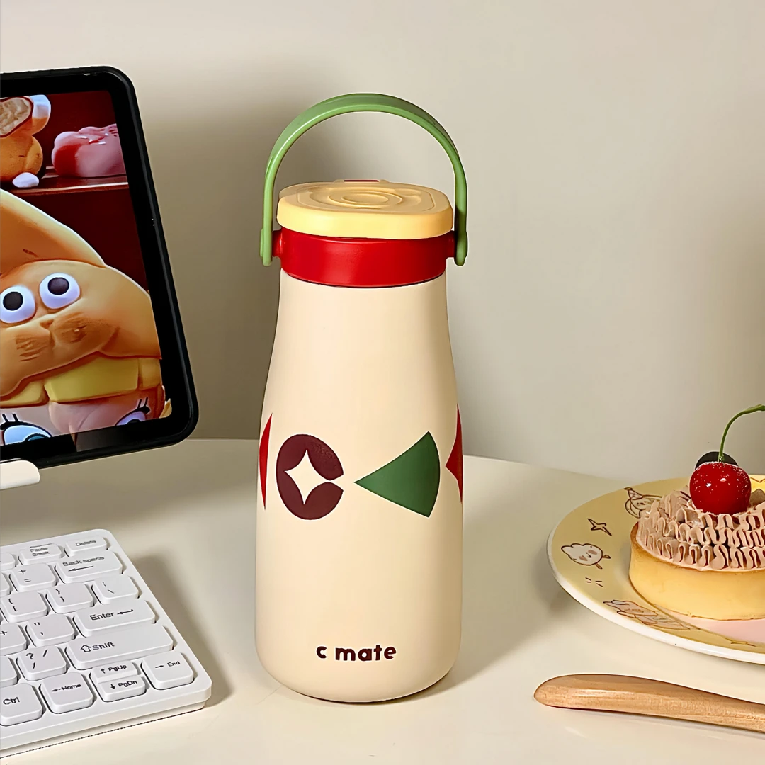 虎牌适用女生高颜值可爱奶瓶保温杯陶瓷内胆便携随行保冷杯2025新