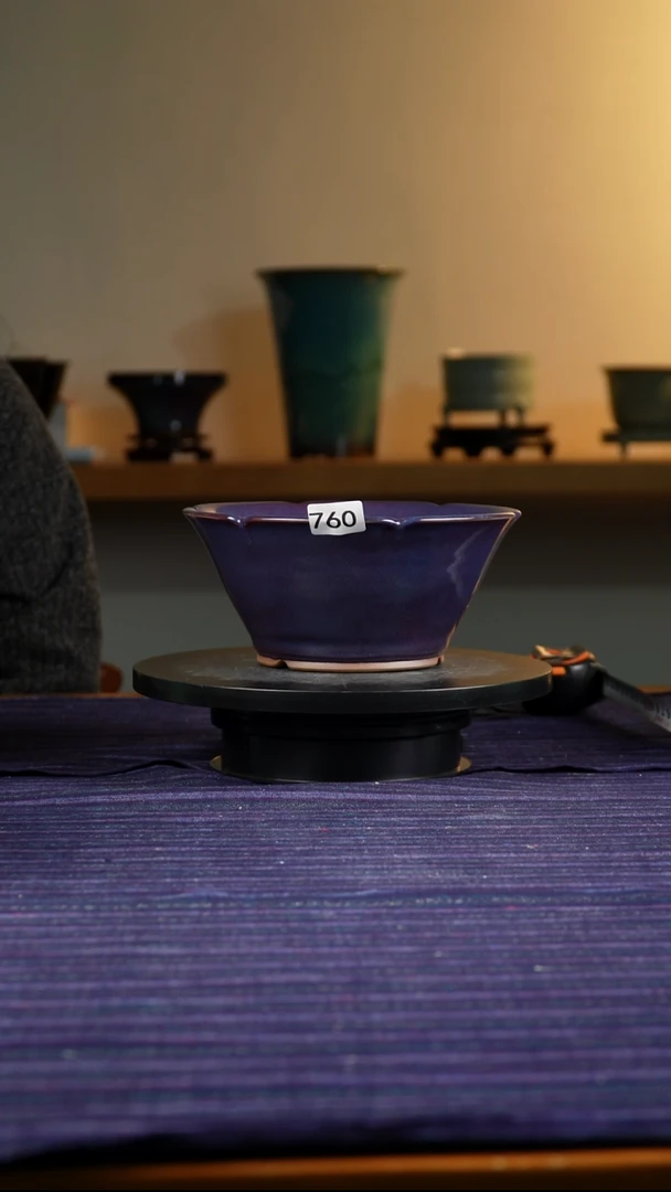 园*人760柴窑葡萄紫花盆