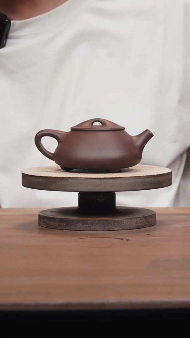 茶壶紫砂木门紫泥石瓢