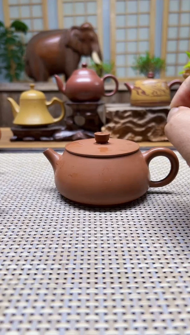 【闪购商品】原矿 朱泥 全手 大口汉瓦 180cc