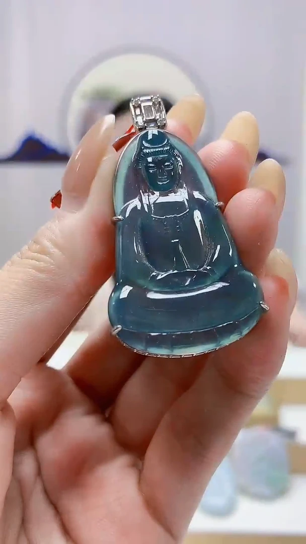 未镶嵌定制翡翠4852MM-jj挂件121