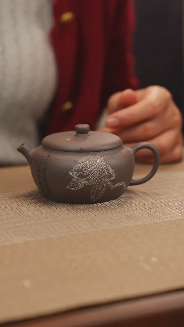 原矿天青泥云舒紫砂壶32