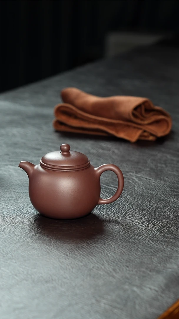 茶壶紫砂茶*壶半手工袍尊壶 精工 紫泥 170cc