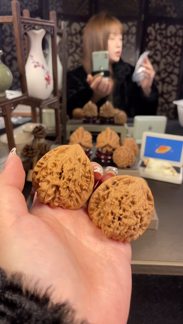 【闪购商品】文玩核桃把件官帽47尺-33