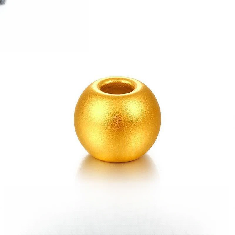 【小兰专享】足金 卡4磨砂珠不配绳不配链 配件 ZBHJD918