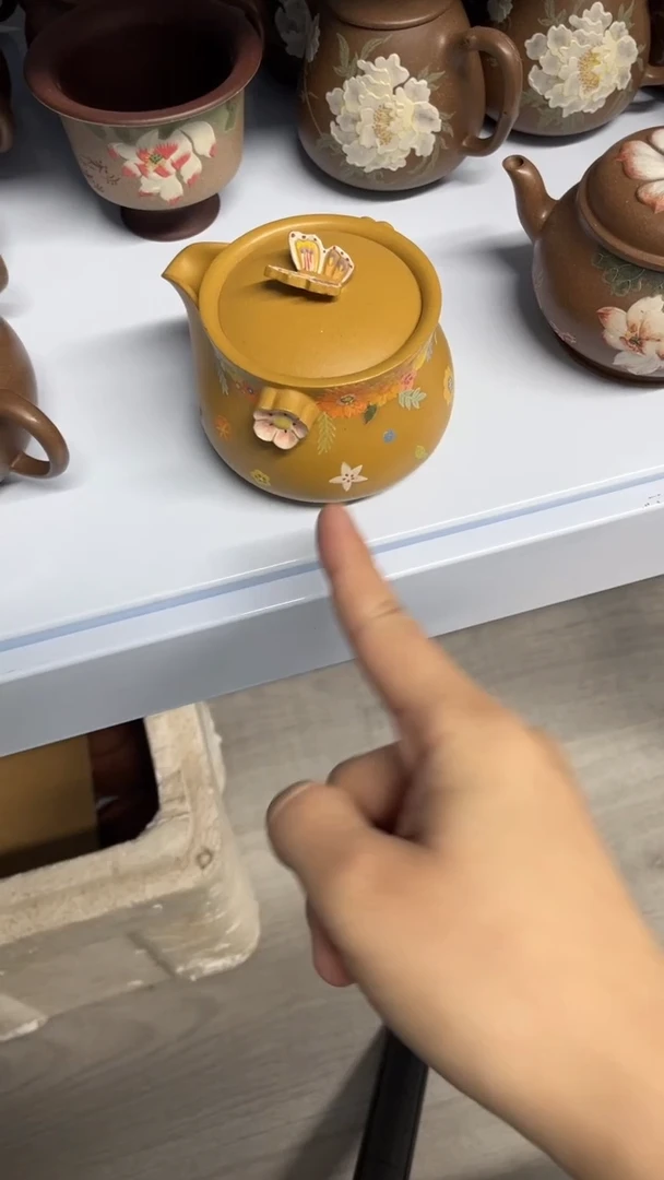 茶壶紫砂黄金段手抓壶