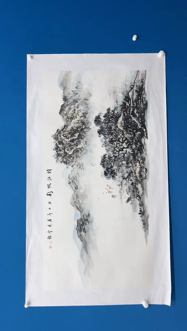【闪购商品】国画张-金色华章原作山水/无框/W带画册