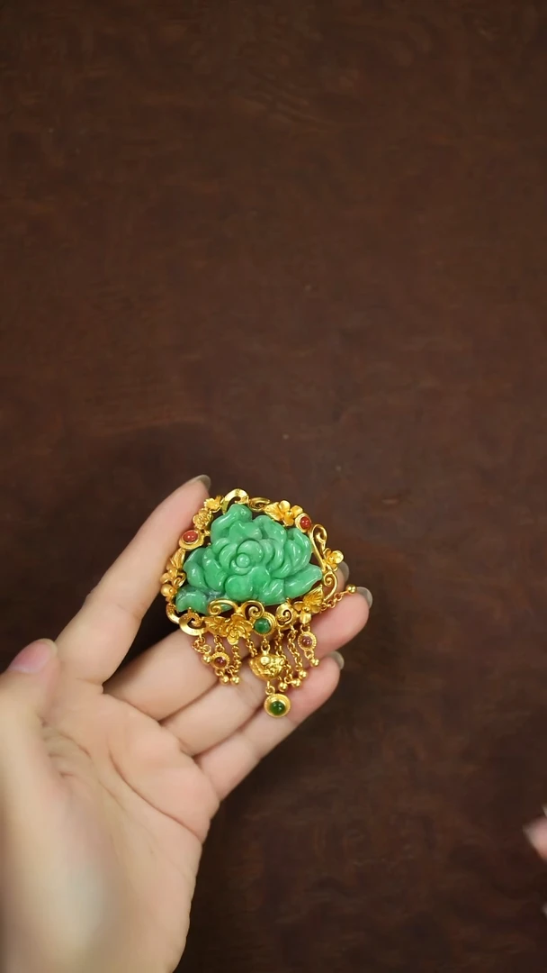 未镶嵌挂件翡翠闪购 牡丹花