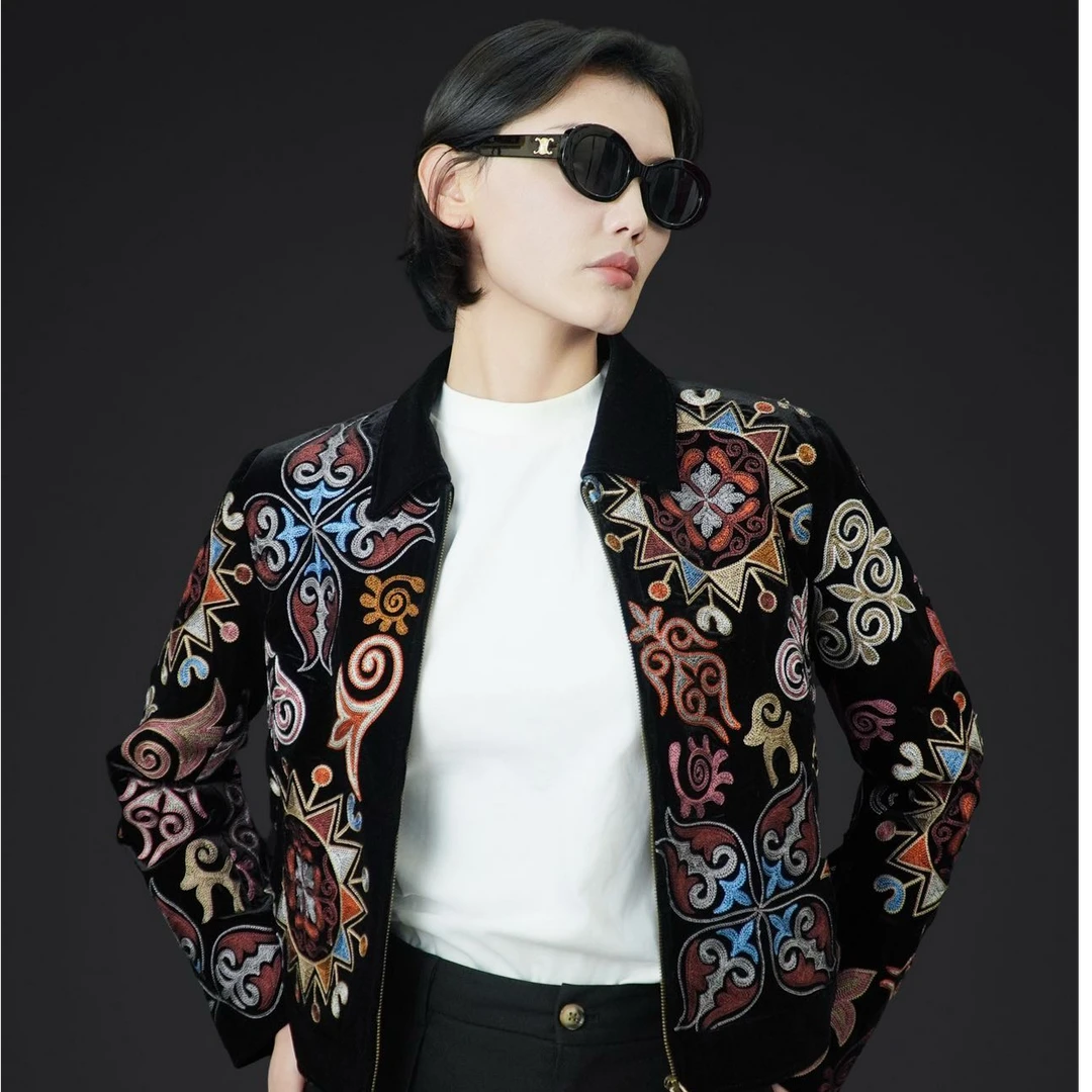 akmmer纯手工刺绣服装名族风百搭女款