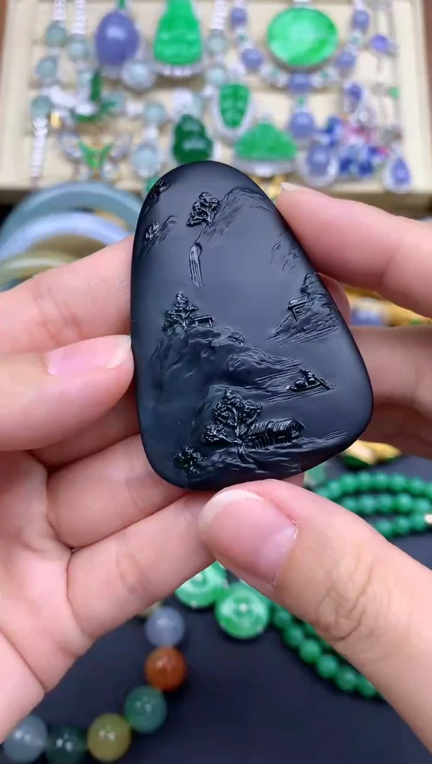 颈饰未镶嵌翡翠379-春日珠宝