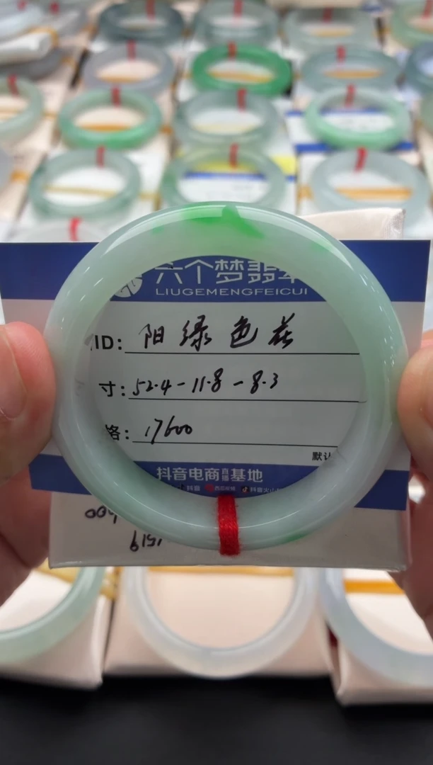 未镶嵌手镯翡翠阳绿色花 48小时鉴赏期