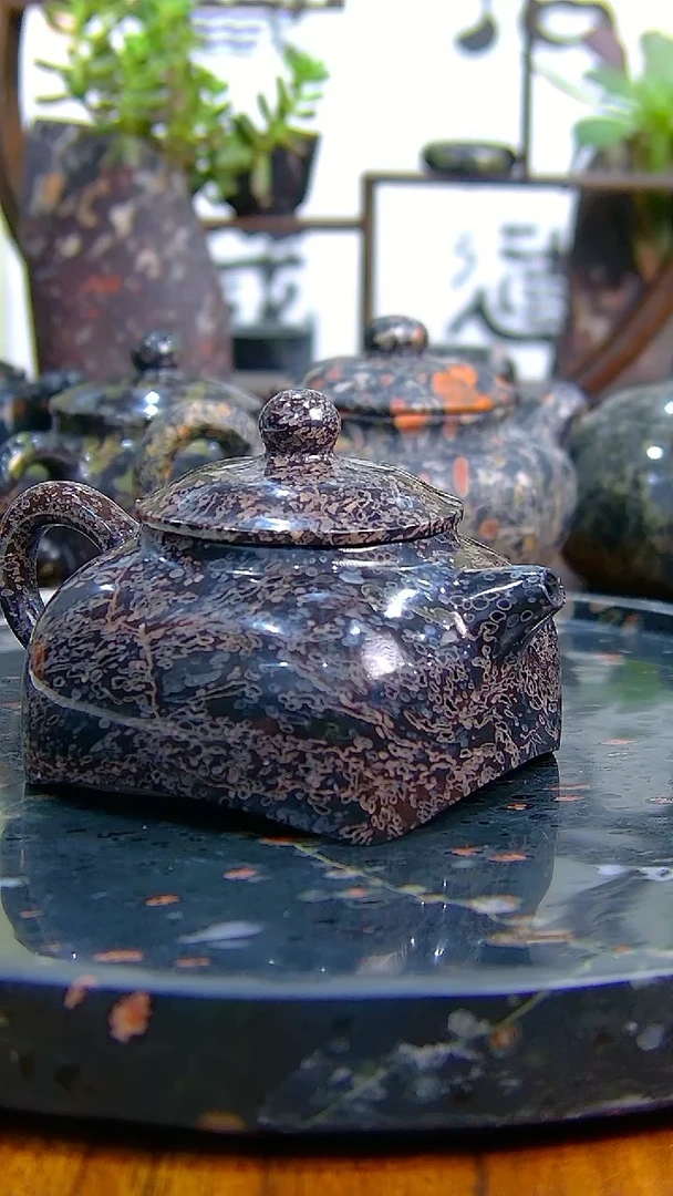 【闪购商品】奢上奢梅花玉茶具