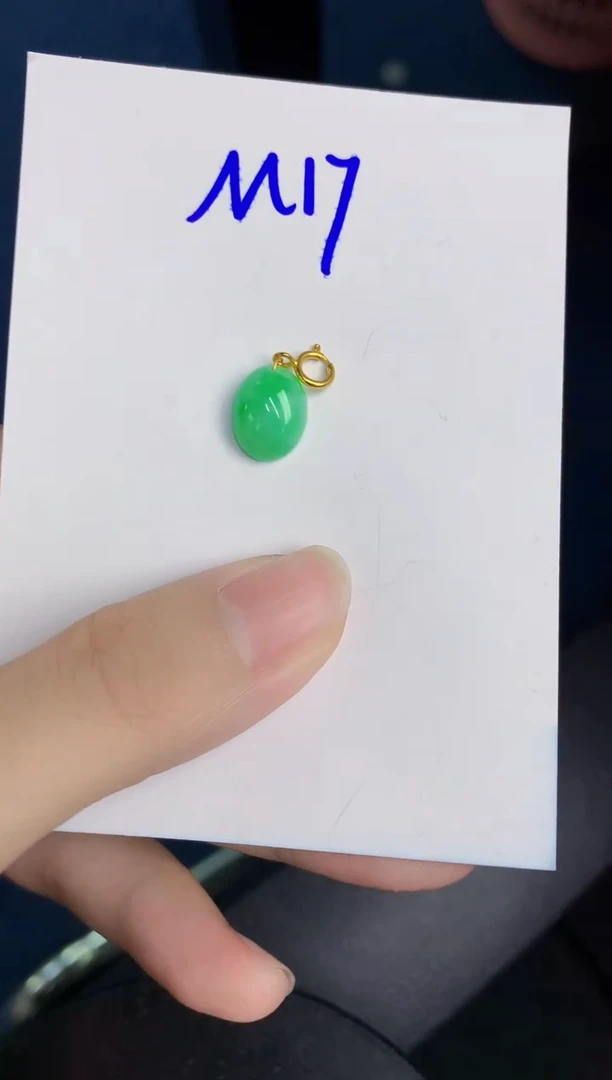 翡翠银S925镶嵌颈饰天然翡翠緬甸A貨
