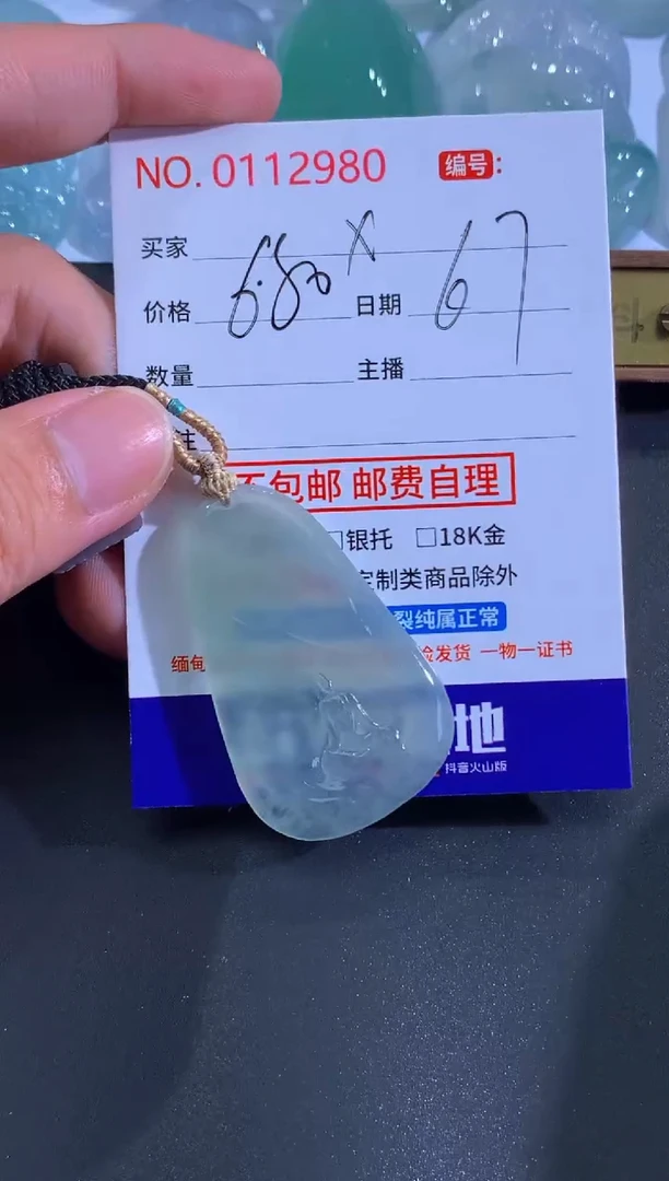 翡翠未镶嵌颈饰定向 x
