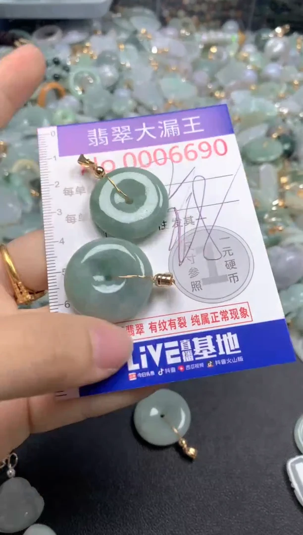 翡翠未镶嵌吊坠(不含链)6690