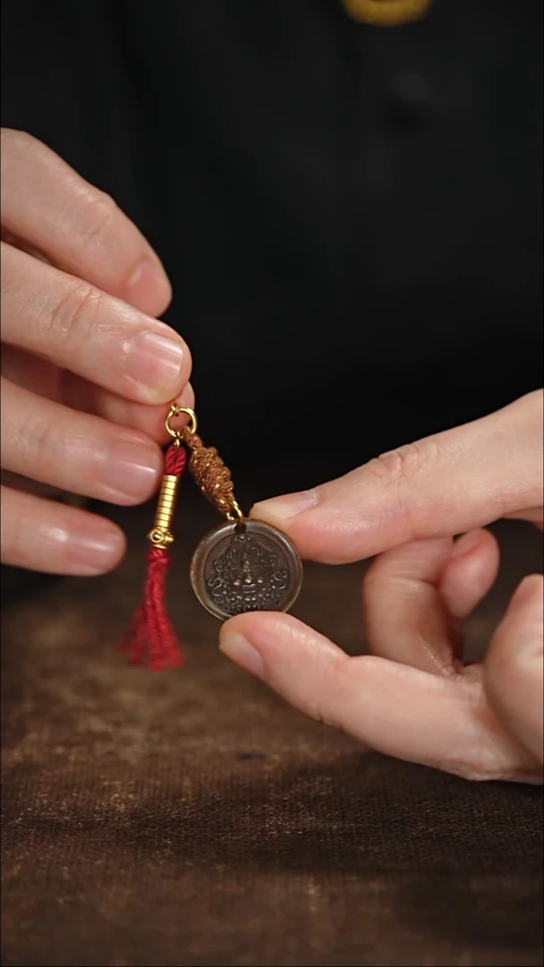 ·黄财神 挂件 直径2