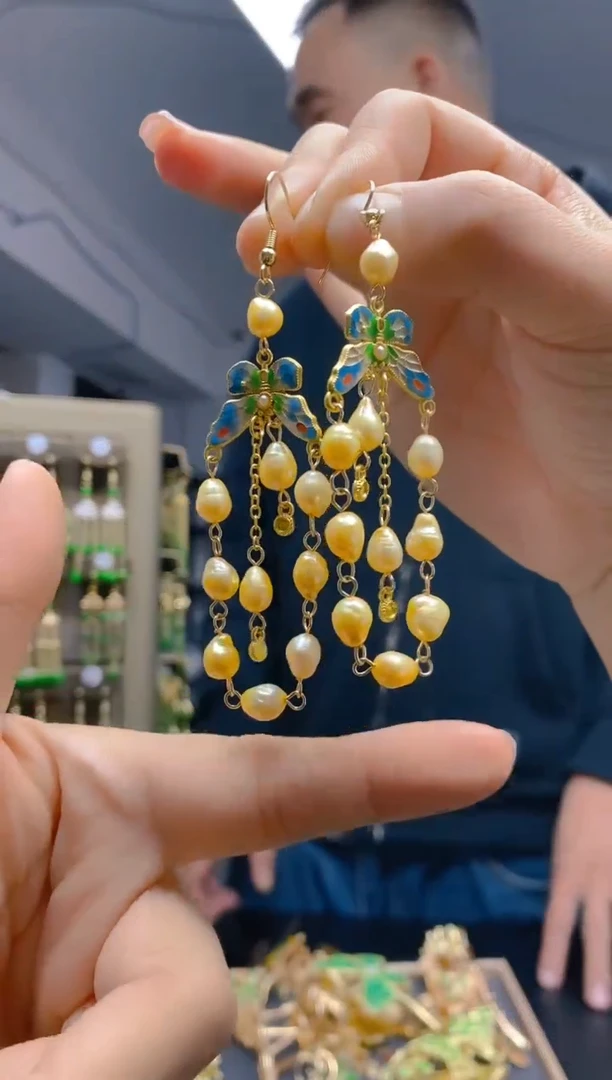 【闪购商品】淡水珍珠耳饰合金022珍珠饰品