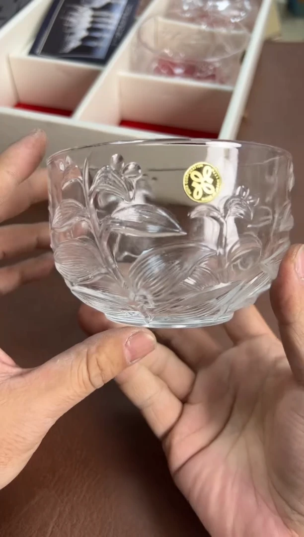 手工艺品琉璃豪雅水晶碗全新