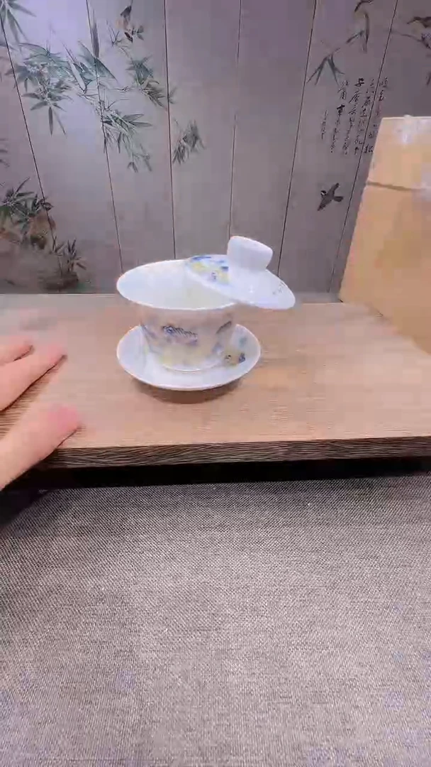@微光茶器千里江山三才碗F319