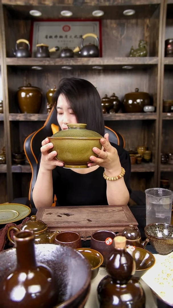 特色窑变的兩才大盖碗