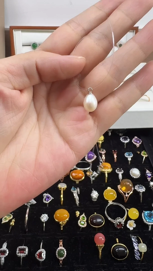 吊坠(不含链)银S925镶嵌淡水珍珠 淡水珍珠
