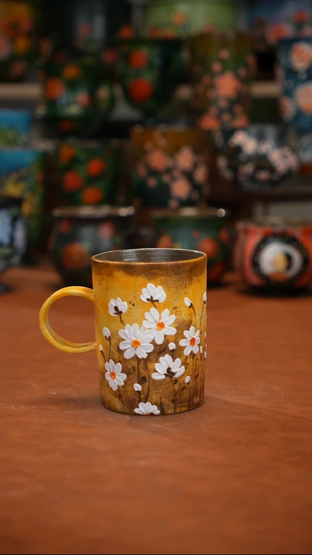 紫砂油画手绘釉下彩