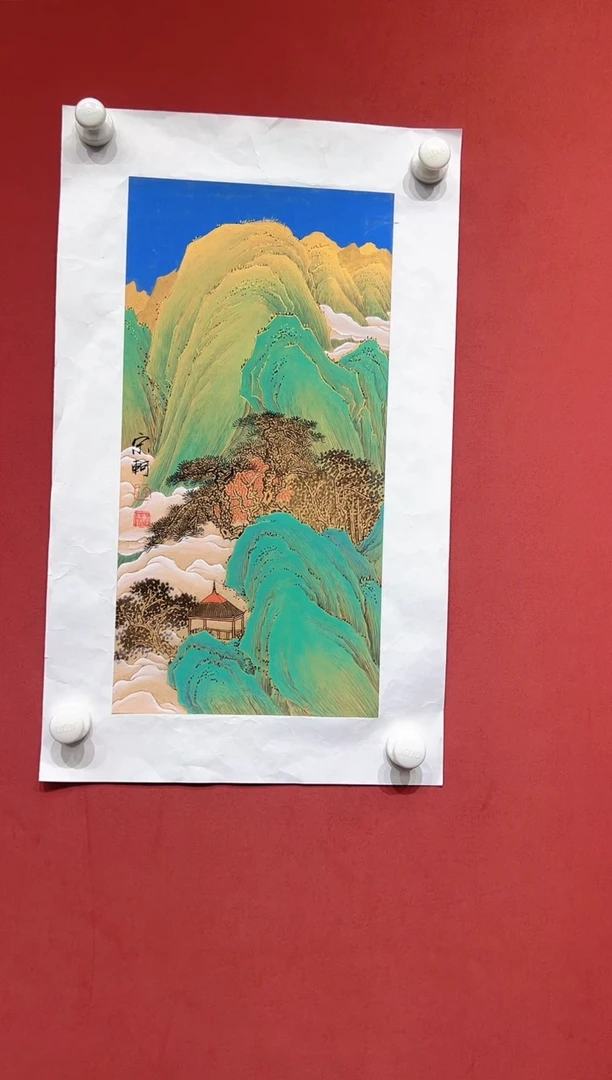 国画宋轲-1平尺-青绿山水