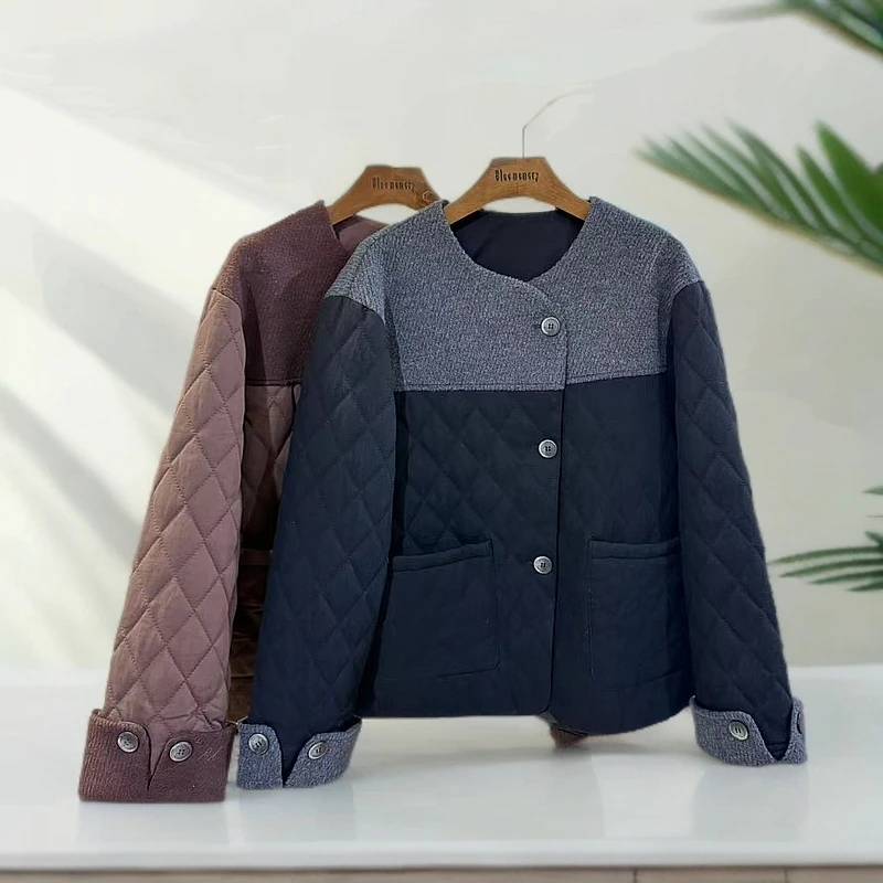 8771两色圆领外套