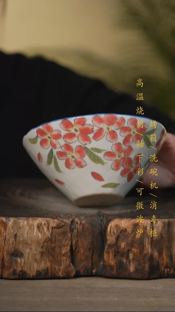 瓷片景德镇高温釉下彩可微波烤箱洗碗机