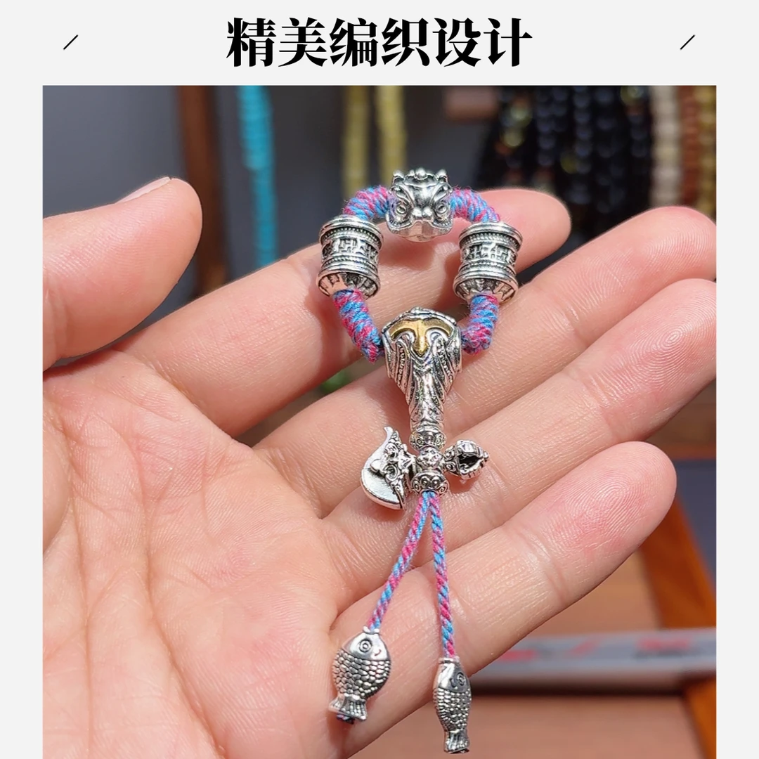 06号文玩配饰套装，醒狮套装，金刚星月百香菩提，手持脖挂108通用