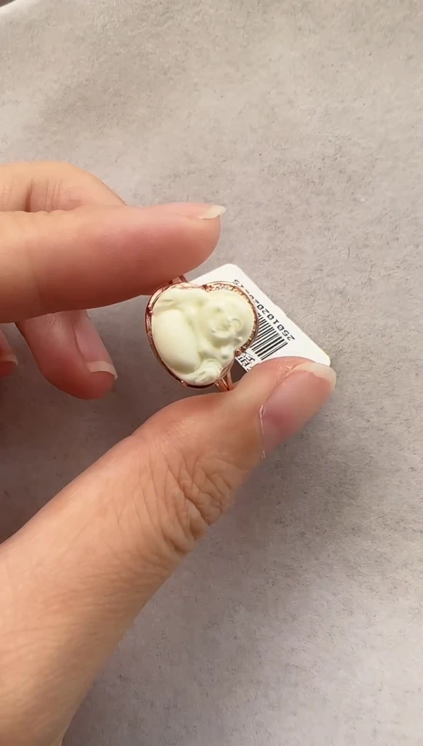 【闪购商品】琥珀裸石银S925镶嵌10114040-戒指