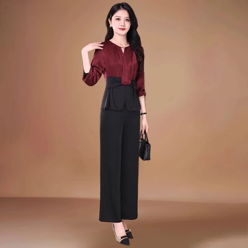 喜婆婆婚宴装礼服平时可穿新中式国风两件套装女春季高贵洋气妈妈