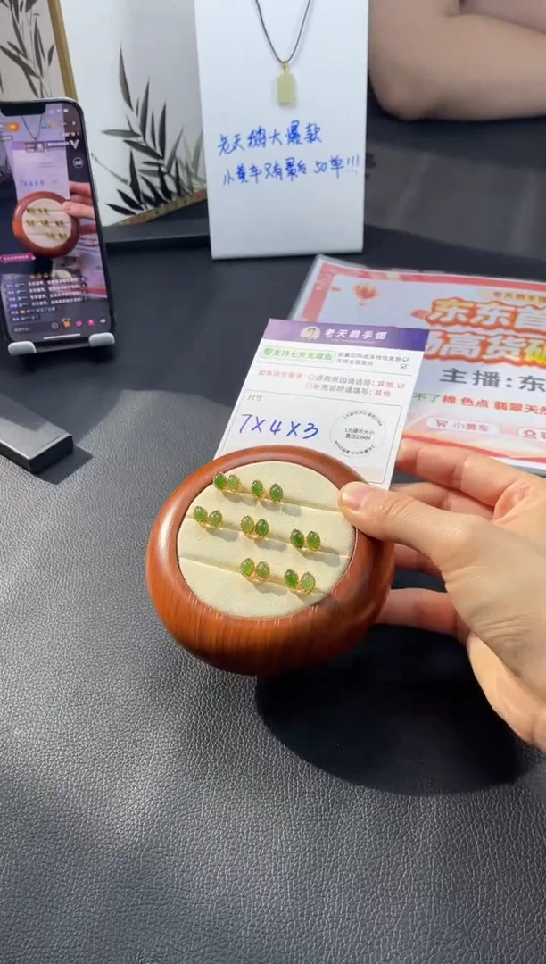 银S925镶嵌和田玉挂件耳钉F4/多样性发其一CP