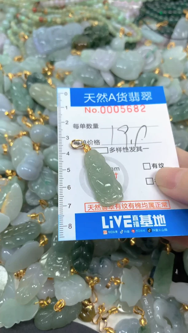 颈饰未镶嵌翡翠净货挂件-5682