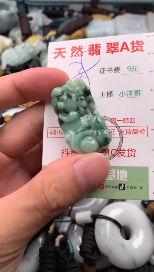 翡翠未镶嵌吊坠(不含链)1