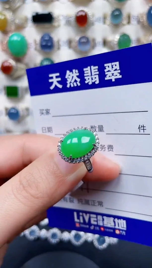 颈饰银S925镶嵌翡翠447