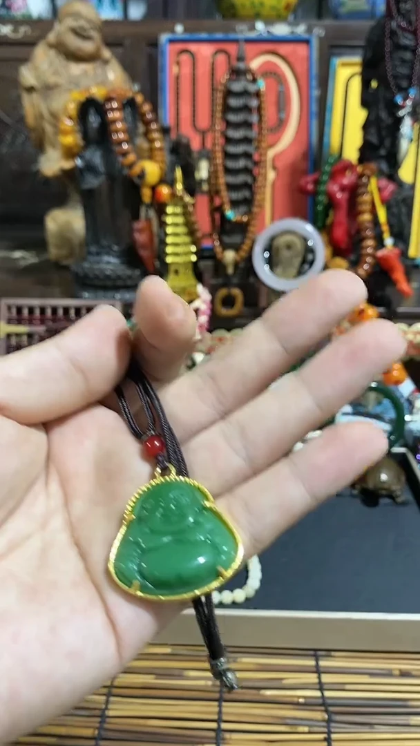 和田玉（碧玉）未镶嵌颈饰旭升文玩阁精选手串