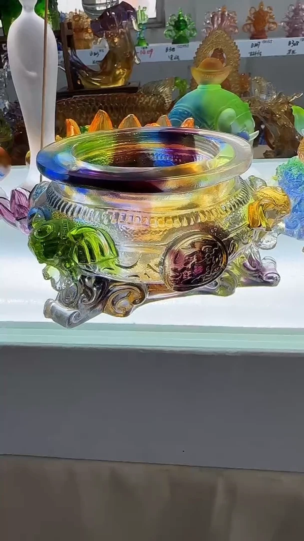 琉璃微瑕纯古法琉璃  假一罚十