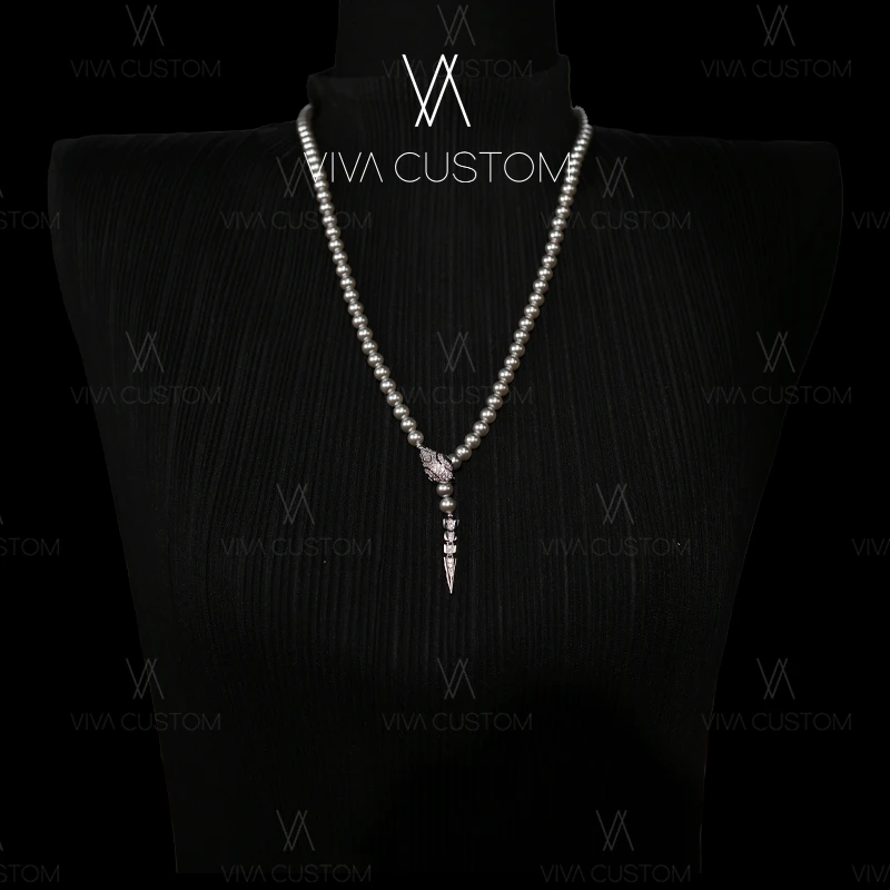 铜合金合成锆石项链 珠华旧梦系列 简约高级小众灵蛇项链ξ