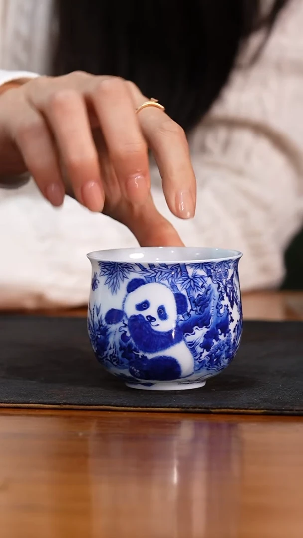瓷瓷姑娘铭墨朗谷熊猫杯