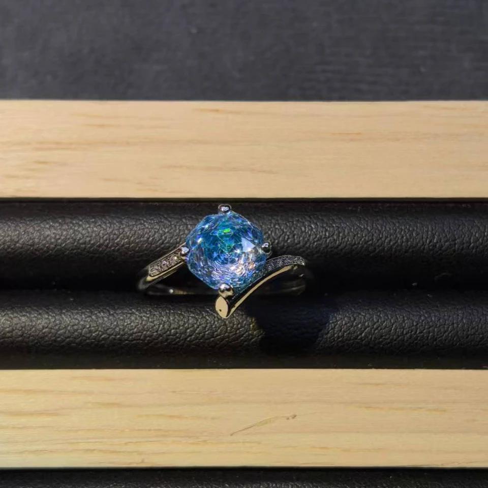 戒指 戒指 【乾诚优选】时尚百搭冰川蓝戒指-A112