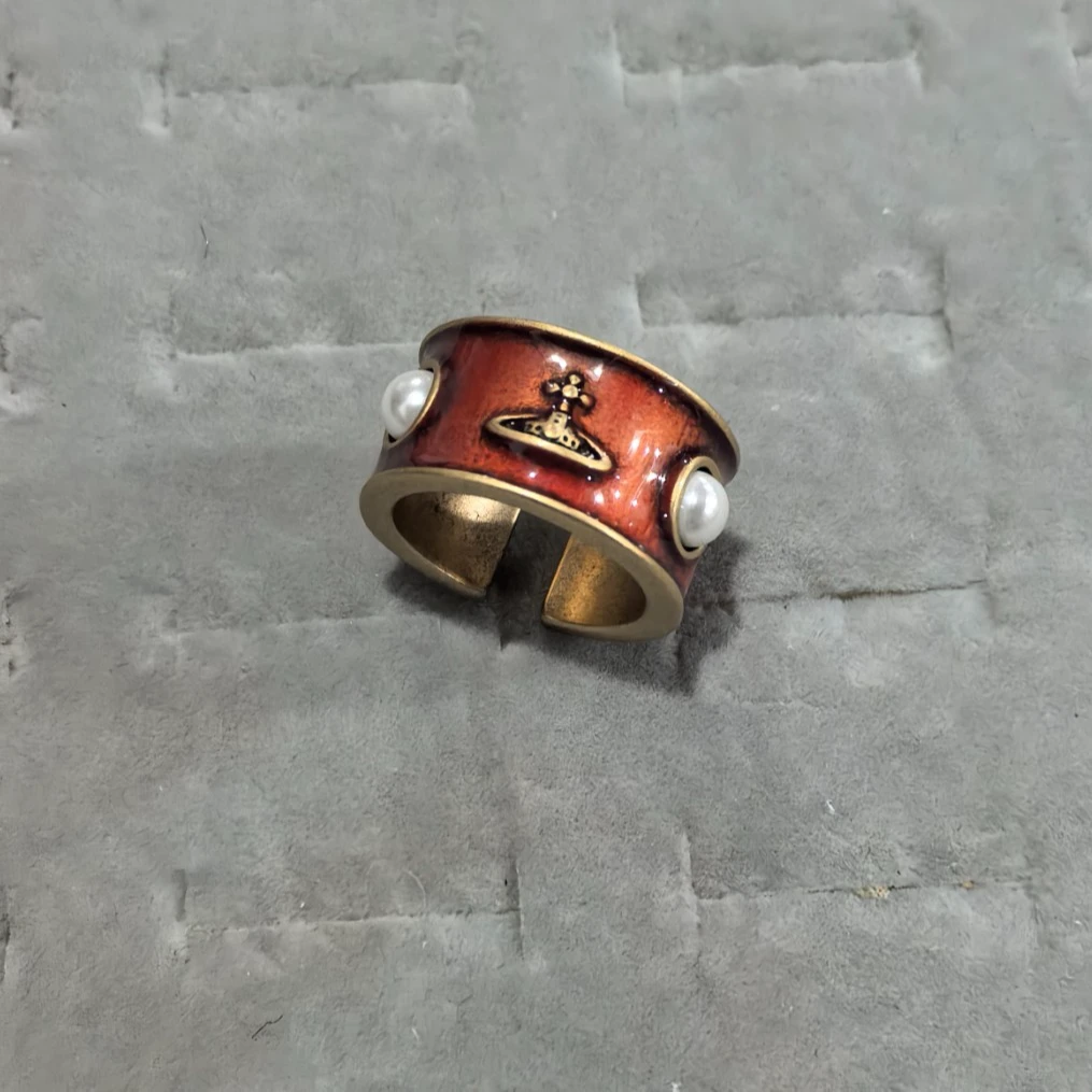 铜合金锆石戒指 【雨桐轻奢饰品】设计款星球珠珠戒指KY00519