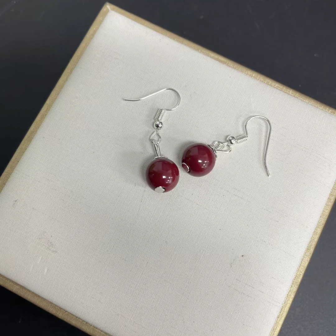 【小杰推荐】紫金简约圆珠耳坠 （多样性发其一）7253