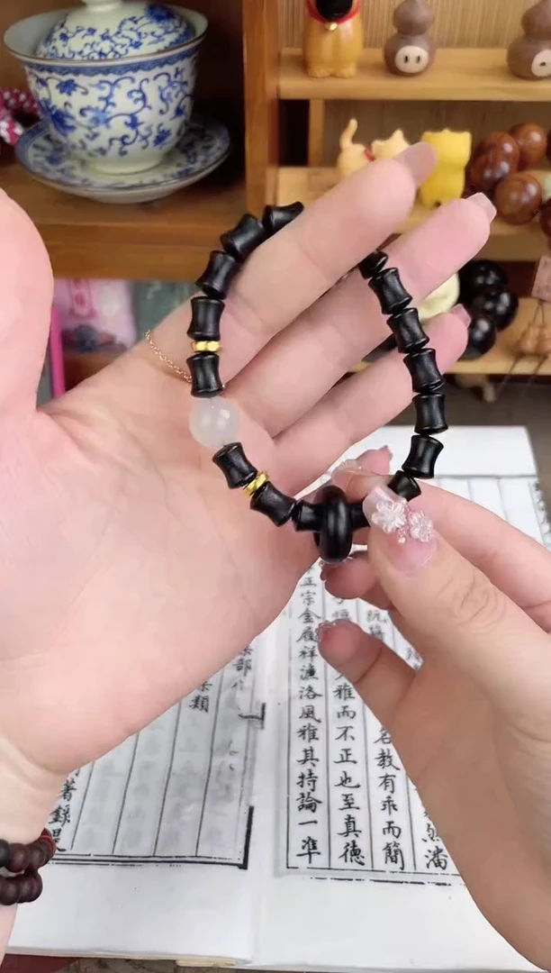 非洲檀香无事牌菩提木质串珠手串/多发性其一/不带盒子