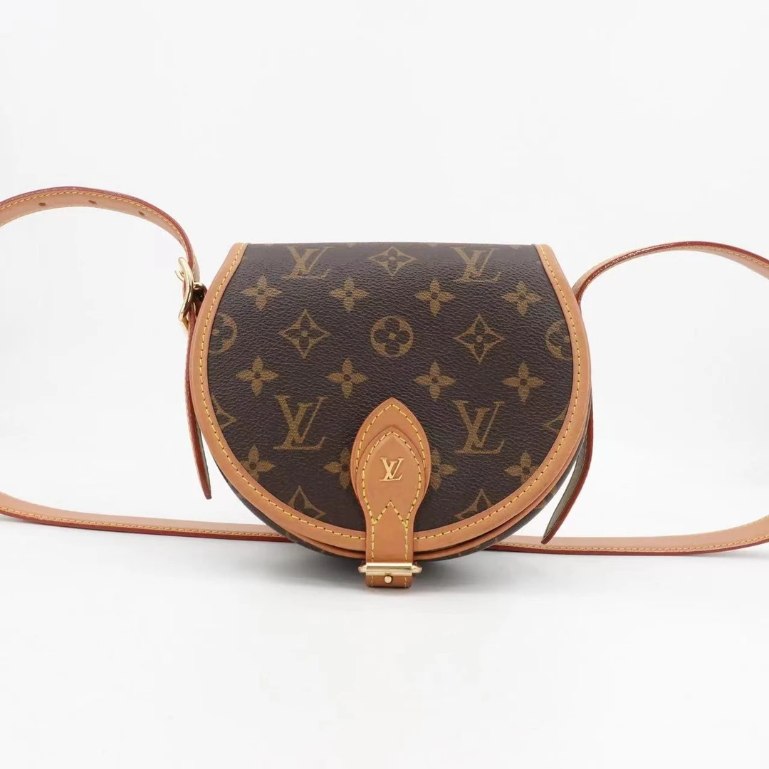 95新 LouisVuitton/路易威登 马鞍包老花金扣芯片单肩包88694336