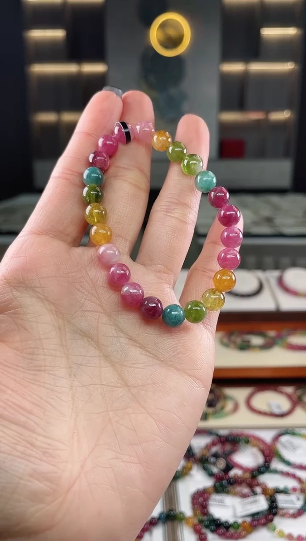 未镶嵌单圈手串碧玺（多样性发一条）T